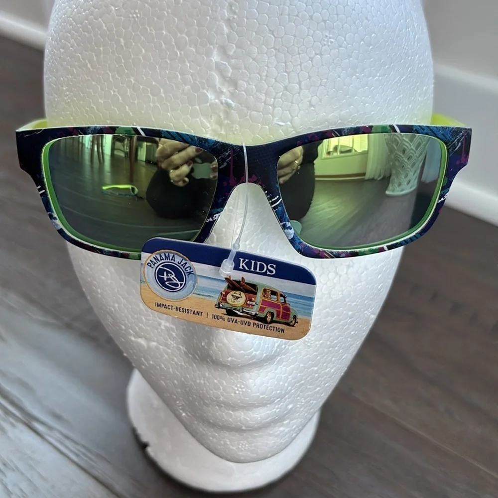 Panama Jack Kids full frame mirror sunglasses impact resist 100% UVA-UVB protect